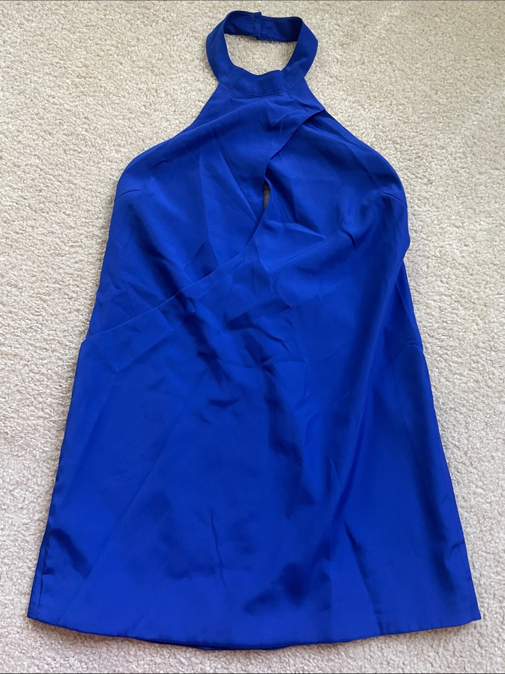 NWT Keepsake the Label Royal Blue High Neck Mini Dress Wedding Guest Sleeveless